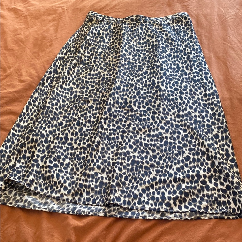 J. Crew Black and White A-Line Skirt